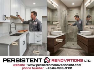 Vancouver kitchen and bathroom renovation with cost estimates for Persistent Renovations Ltd. projects